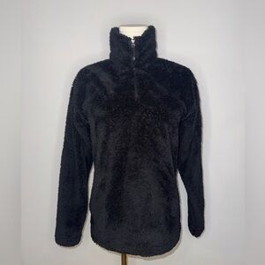 Eddie Bauer Black Quarter Zip Fleece